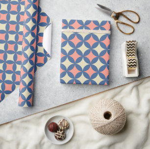 Retro Colours Mid Century Modern Circles Wrapping Paper