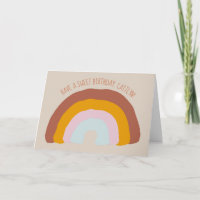 Retro Colours Rainbow Doodle Personalised