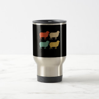 Retro Colours Sheep | Cool Shepherd Gift Travel Mug