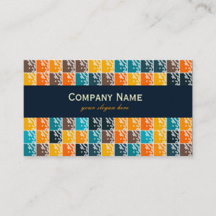 Retro colours squares Business Card