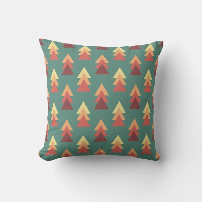 Retro Colours Triangles Cushion (Front)