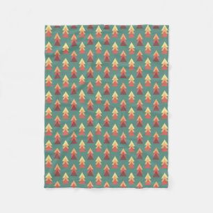 Retro Colours Triangles Fleece Blanket