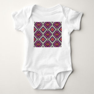 Retro colours, tribal Navajo design. Baby Bodysuit
