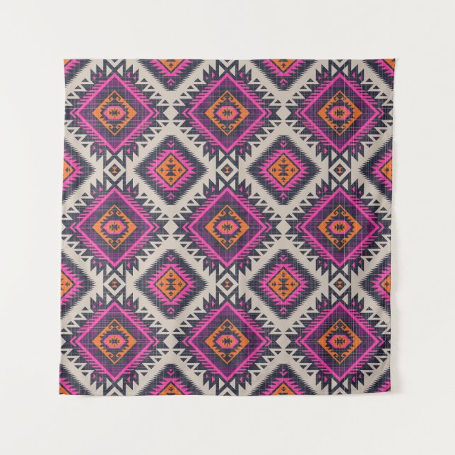 Retro colours, tribal Navajo design. Tapestry (Front)