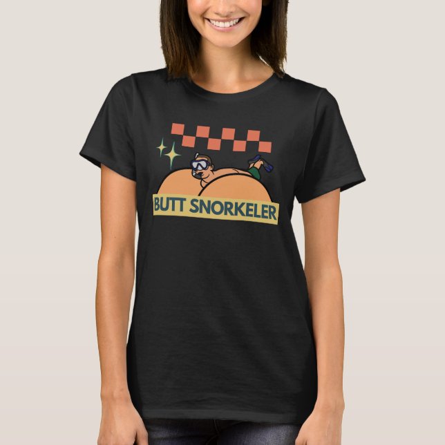 Retro Comfort Butt Snorkeler, Funny Adult, Adult T-Shirt (Front)