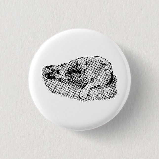 Retro Comfort, Calm Pup Pin (Front)