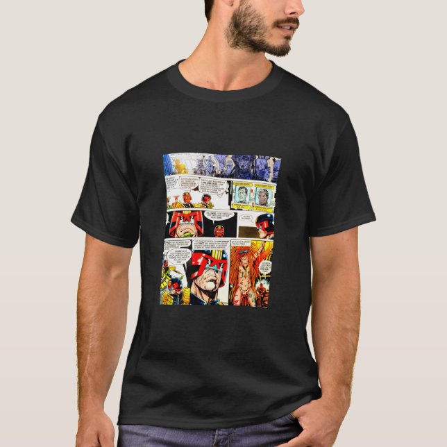 Retro comic art  Judge Dredd 1  T-Shirt (Front)