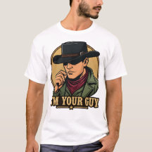 Retro Comic Black Hat Cowboy I'm Your Guy