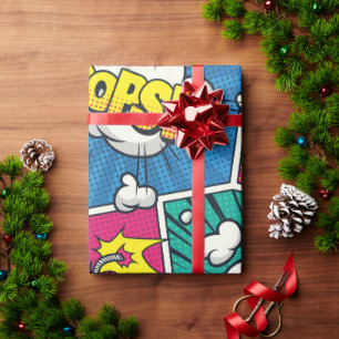 Retro Comic Book Pop Art Gift Wrapping Paper