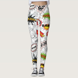  Retro Comic Book Pop Art  Leg Leggings
