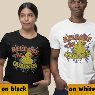 Retro Comic Book Rubber Duck Funny Phrase Pun T-Shirt