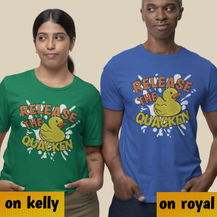 Retro Comic Book Rubber Duck Funny Phrase Pun T-Shirt