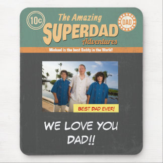 Retro Comic Book style mouse pad gift for Dad