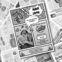 Retro Comic Book Superhero Black & White Wedding
