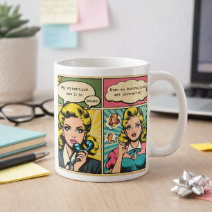 Retro Comic Cartoon Pop Art Design Coffee Mug