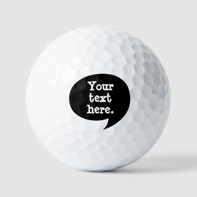 Retro Comic Dialogue Halftone Golf Balls (Front)