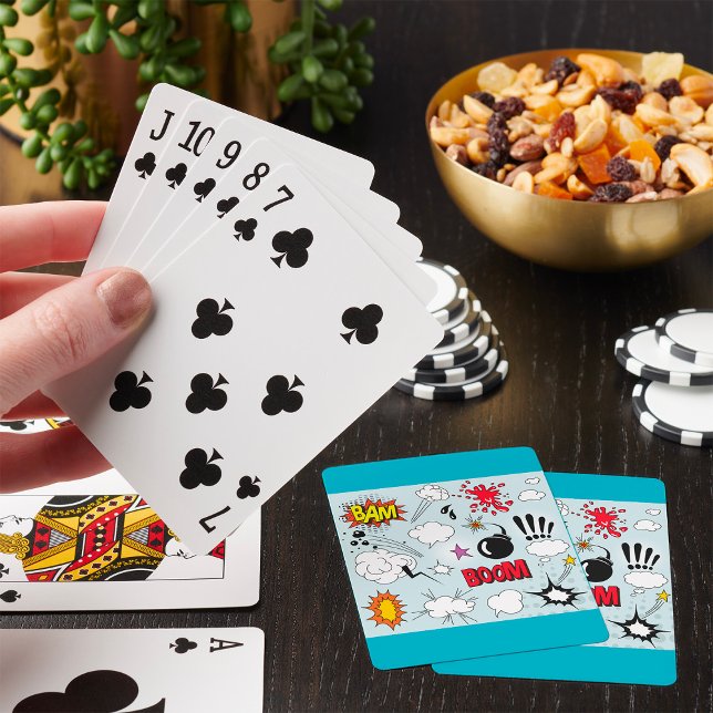 Retro Comic Explosion Pop Art Playing Cards (Creator Uploaded)