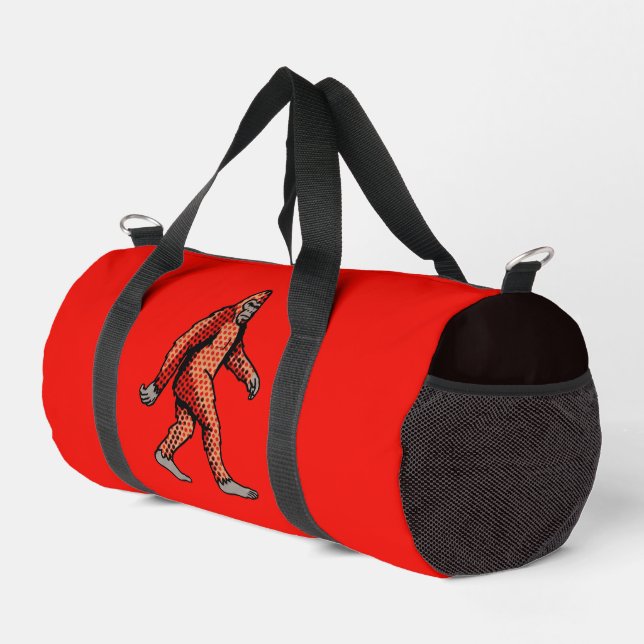 Retro Comic Forest Creature Pop Art Panel Duffle Bag (Right Corner)