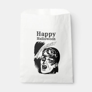 Retro Comic Man Scream Custom Text Halloween Favour Bags