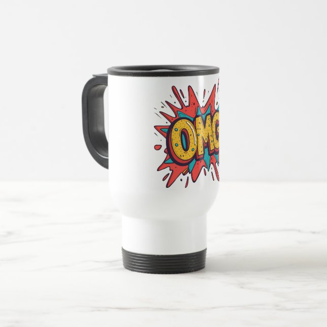 Retro Comic “OMG!” Pop Art Coffee Mug (Front Left)