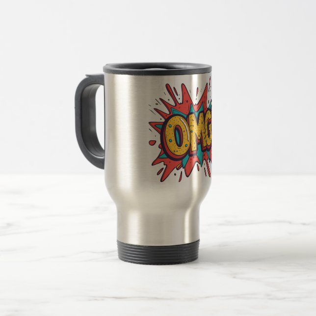 Retro Comic “OMG!” Pop Art Coffee Mug (Front Left)