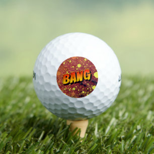 Retro Comic Pop Art BANG Golf Balls