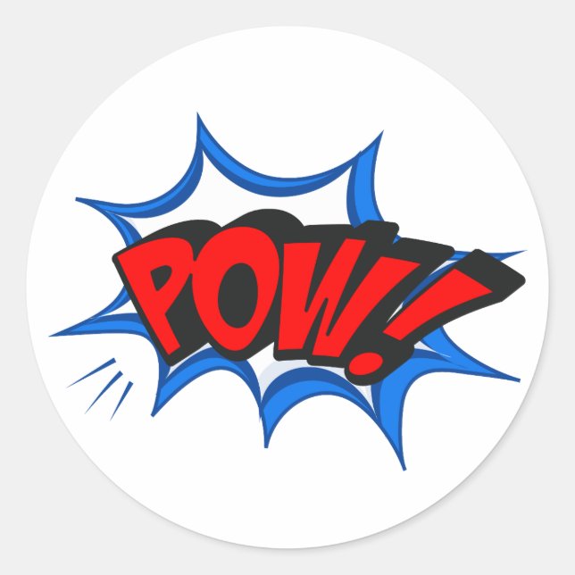 Retro Comic Pop Art Classic Round Sticker (Front)