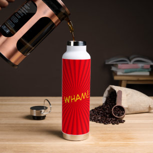 Retro Comic Pop Art Custom Name Water Bottle