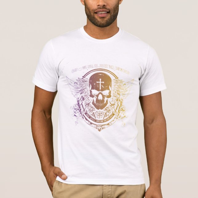 Retro Comic Skull Graphic T-Shirt (Front)