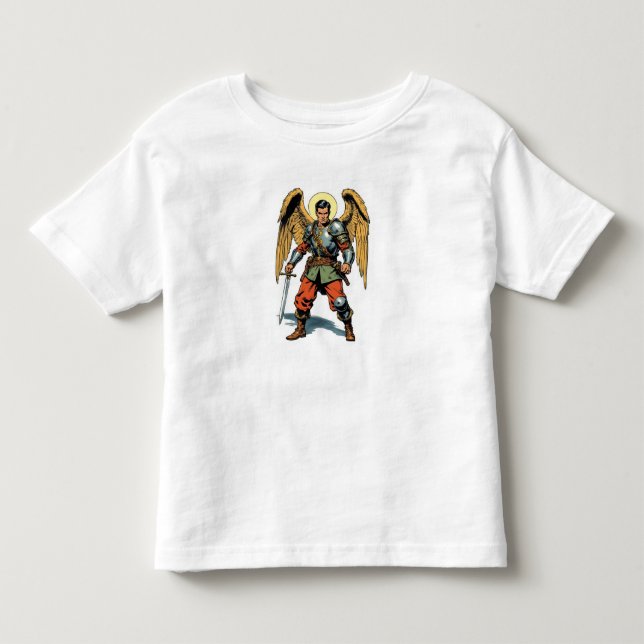 Retro Comic Style St Michael Toddler's Tee Shirt (Front)