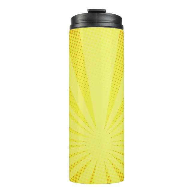 retro comic yellow background raster gradient half thermal tumbler (Front)