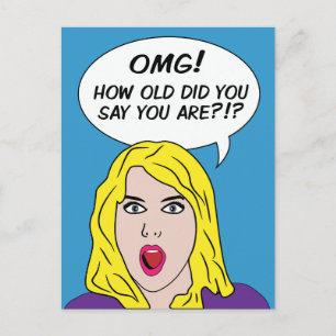 RETRO COMICS birthday postcard