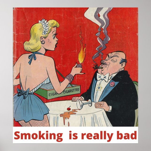 Retro Comics Book Pictures - Smoking is bad for yo Poster (Front)