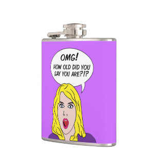 RETRO COMICS custom flask