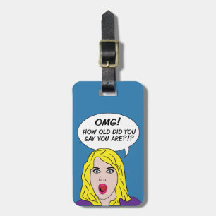 RETRO COMICS custom luggage tags