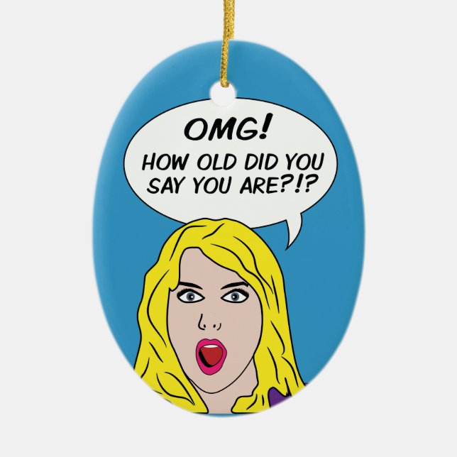 RETRO COMICS custom ornament (Front)