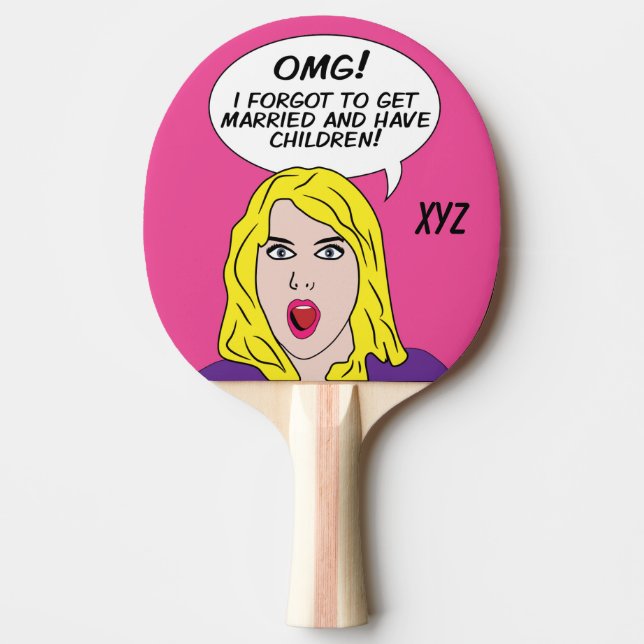 RETRO COMICS custom ping pong paddle (Front)