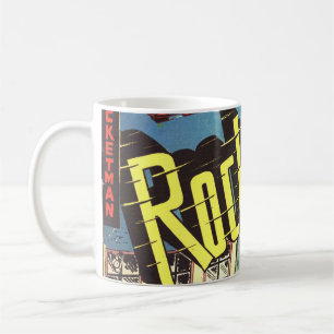 Retro comics - Rocketman Coffee Mug