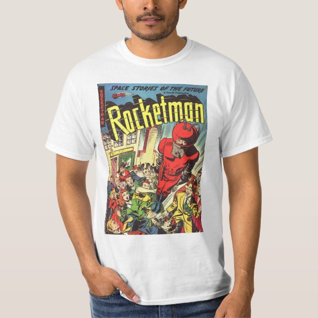 Retro comics - Rocketman T-Shirt (Front)