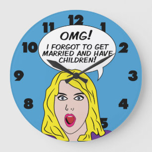 RETRO COMICS wall clock