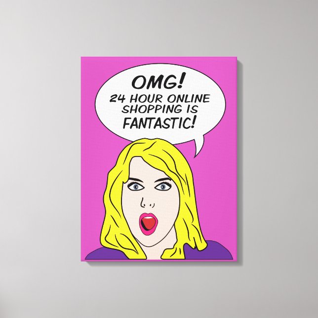 RETRO COMICS wrapped canvas print (Front)