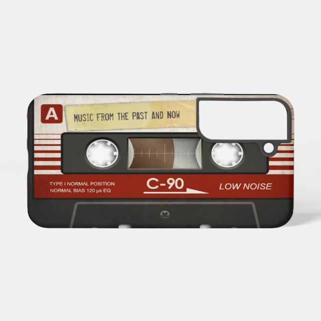 Retro Compact Audio Cassette | DJ Best Gifts Samsung Galaxy S22 Case (Back Horizontal)