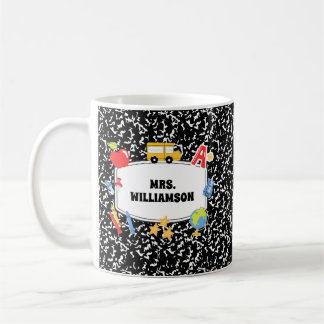 Retro Composition Notebook Back to School  Coffee Mug
