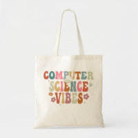 Retro Computer Science Vibes Teacher-GroovTote Bag