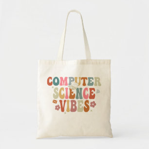 Retro Computer Science Vibes Teacher-GroovTote Bag