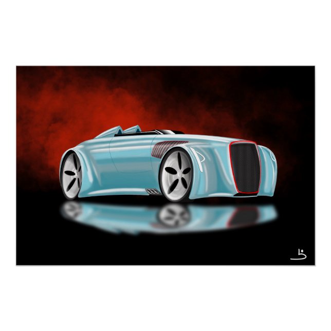 Retro concept car poster (Front)