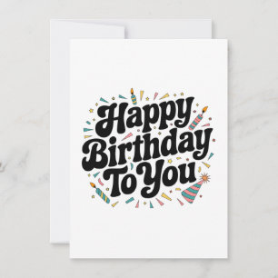 Retro Confetti Birthday Card