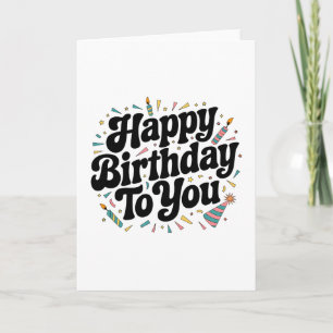 Retro Confetti Birthday Card