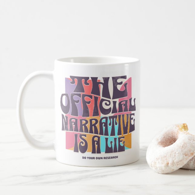 Retro Conspiracy Theory Coffee Mug (With Donut)