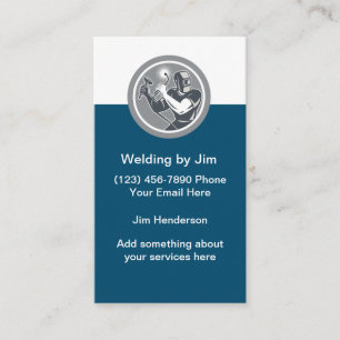 Retro Construction Welding Business Card